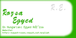 rozsa egyed business card